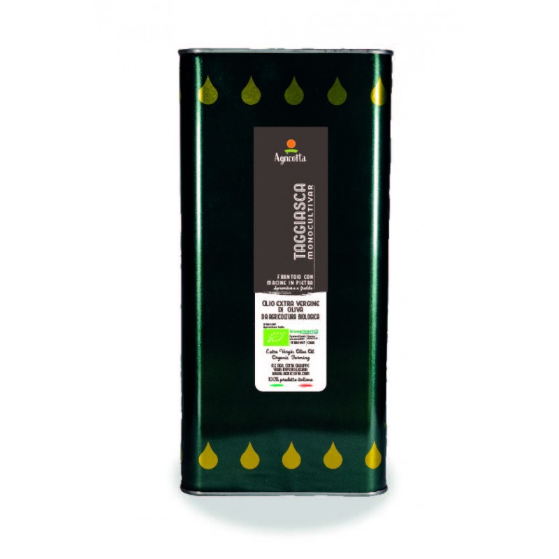 Organic EXTRA VERGINE Olive Oil Taggiasca 5 L can