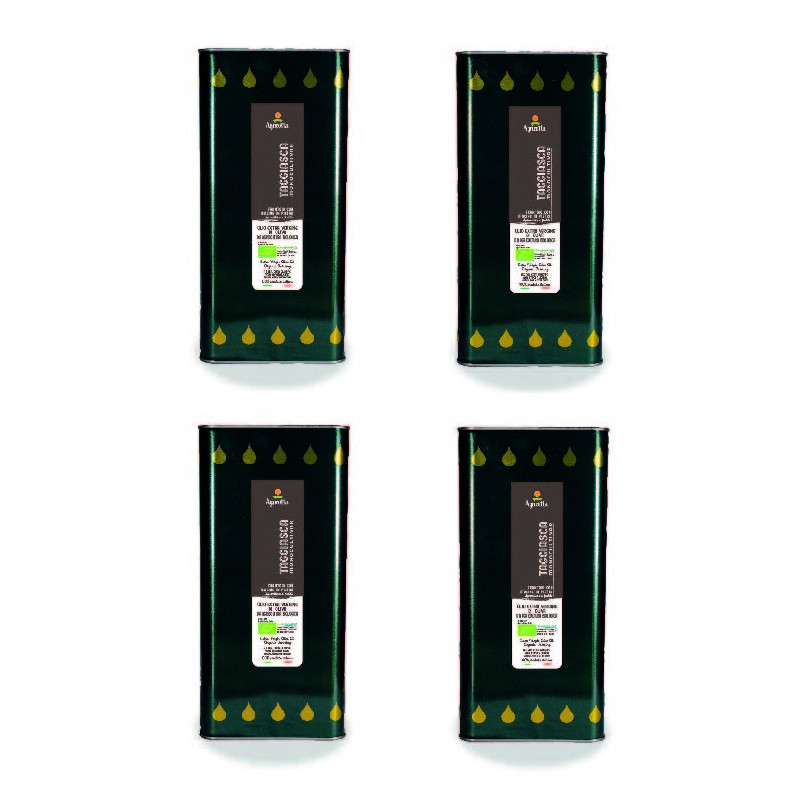 4 x cans 5 liters extra virgin olive oil Organic Taggiasca (Harvest 2023/24)