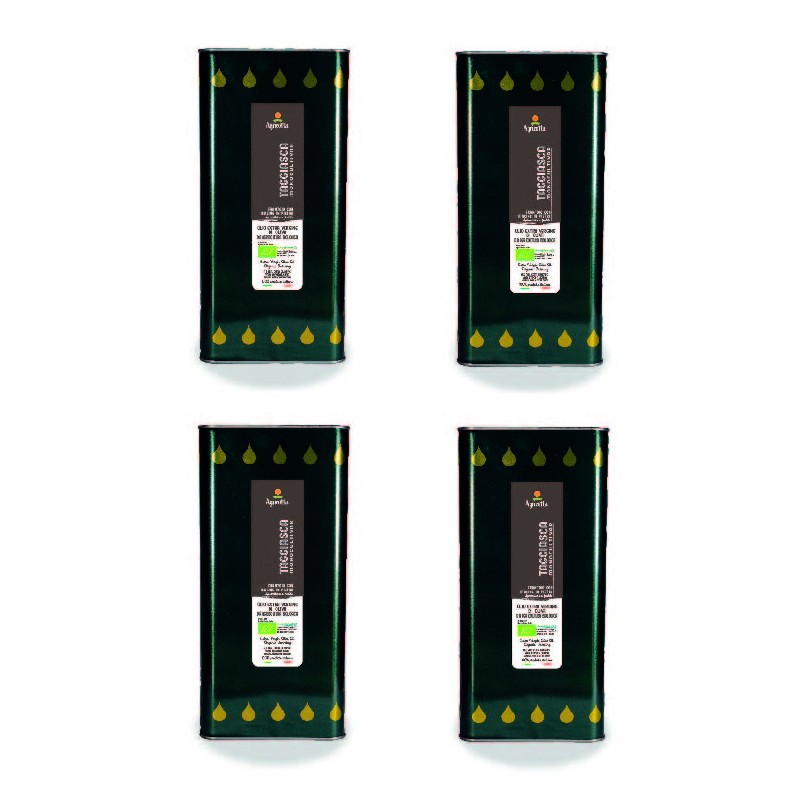 4 x cans 5 liters extra virgin olive oil Organic Taggiasca (Harvest 2024/25)